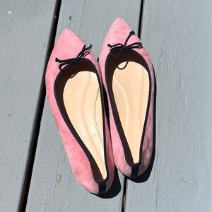 J. Crew Pink Suede Flats Size 7.5